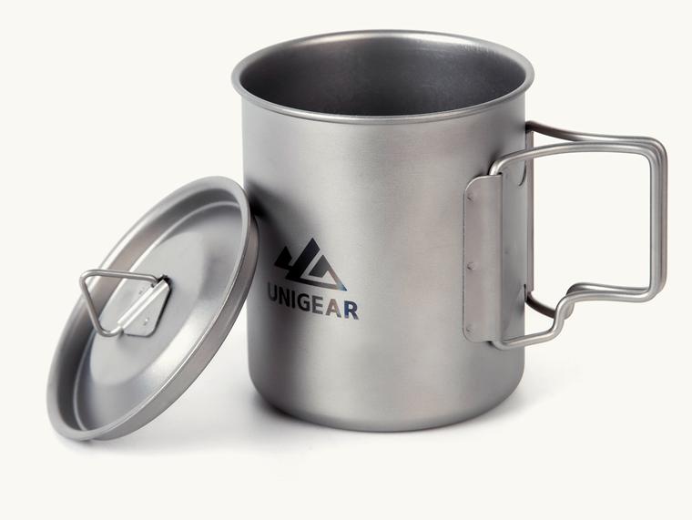 Titanium Camping Cup with Lid — 450ml